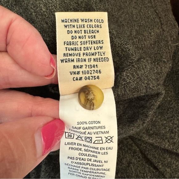 LL Bean Cotton Henley Long Sleeve Shirt - Picture 5 of 5